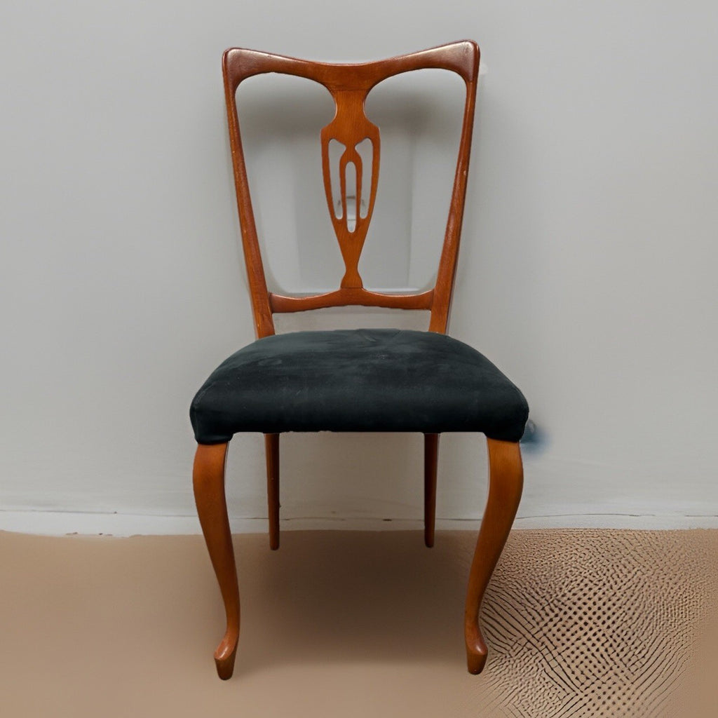 1 von 5 Midcentury Esszimmer Stuhl Holz Vintage Polstersitz