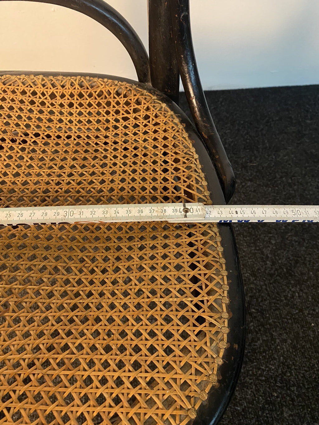 Original Mundus Thonet Salonstuhl Bauhaus ArtDeco hohe Lehne Wiener Geflecht