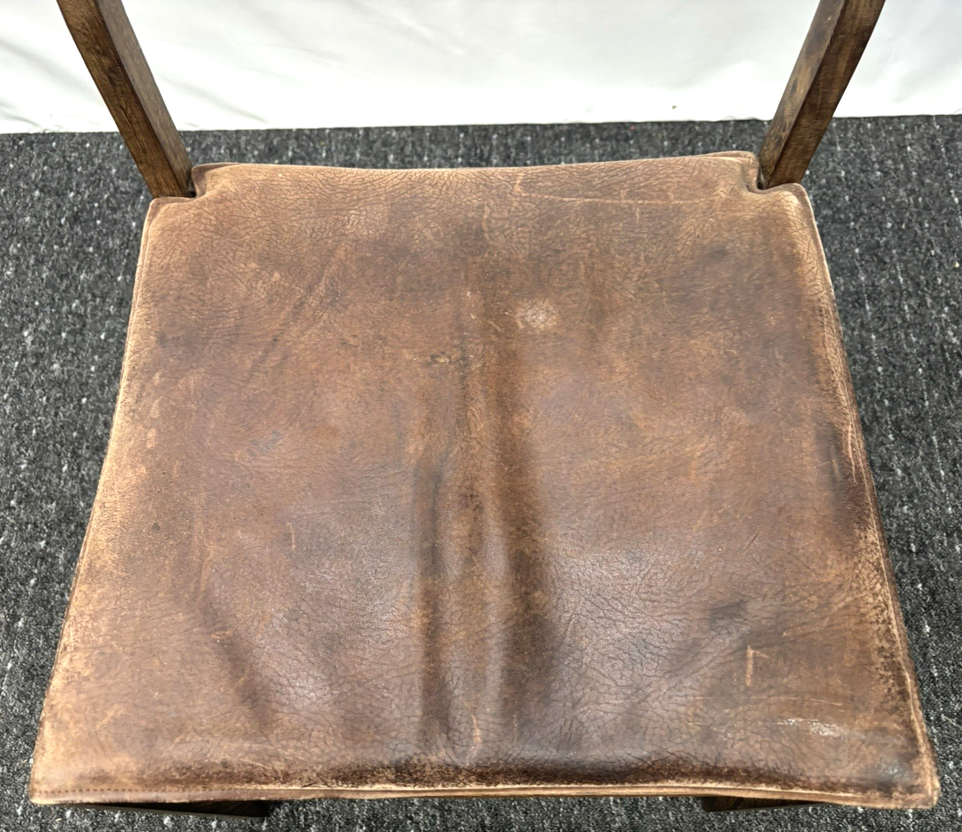 1 von 5 Skandinavischer Esszimmer Stuhl Midcentury Leder Holz Bauhaus Vintage 