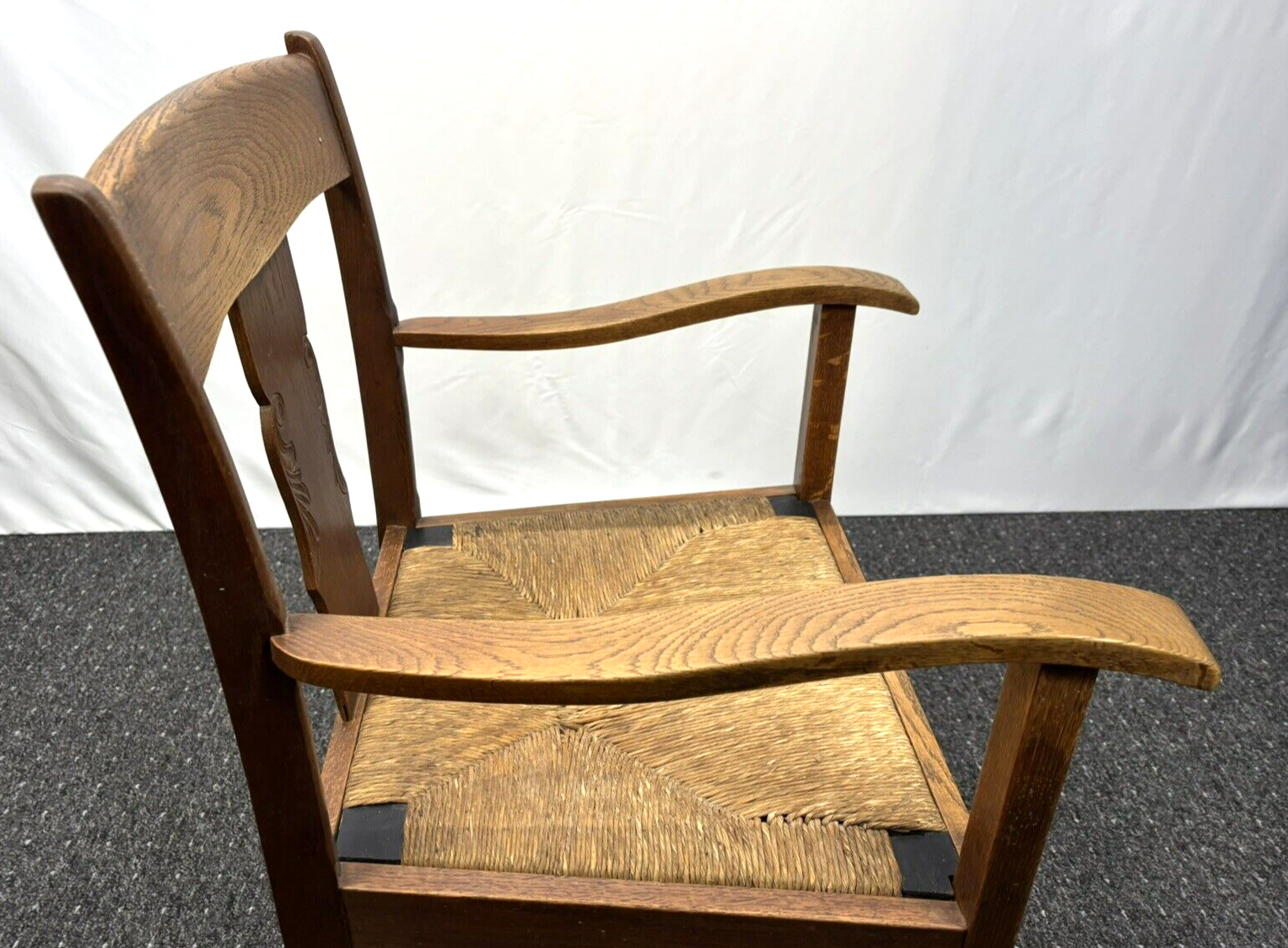 Armlehnstuhl Amsterdamer Schule Korbgeflecht Büro Art Deco Bauhaus Vintage