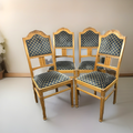 4er Stuhlset Holz Art Deco Esszimmer Vintage