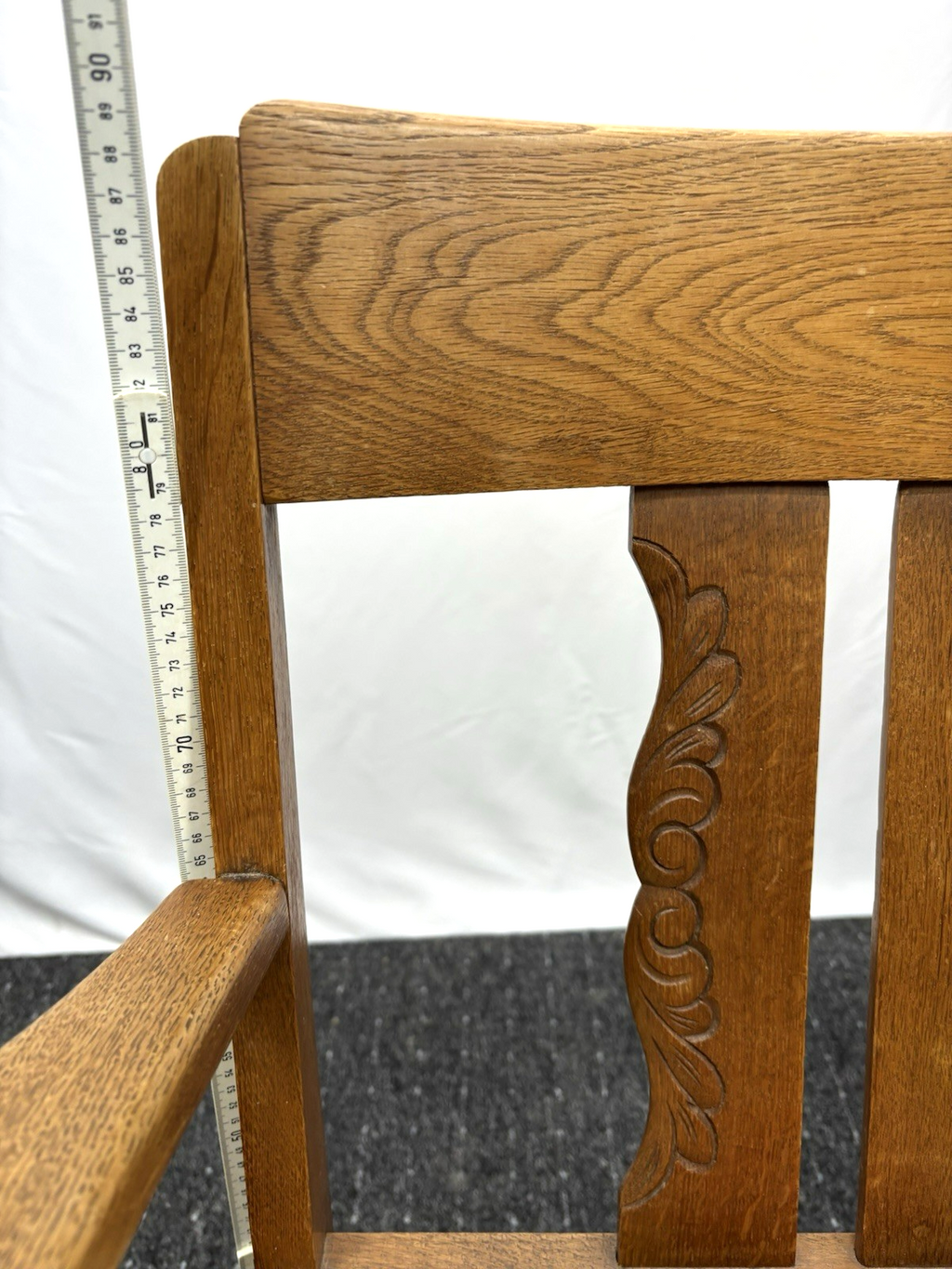 Armlehnstuhl Art Deco Vintage Büro Holzschnitzarbeiten