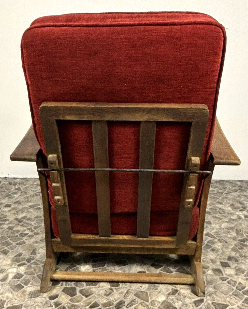 Fernsehsessel Rauchersessel Sitzmaschine Brutalist Art Deco Antik Massivholz