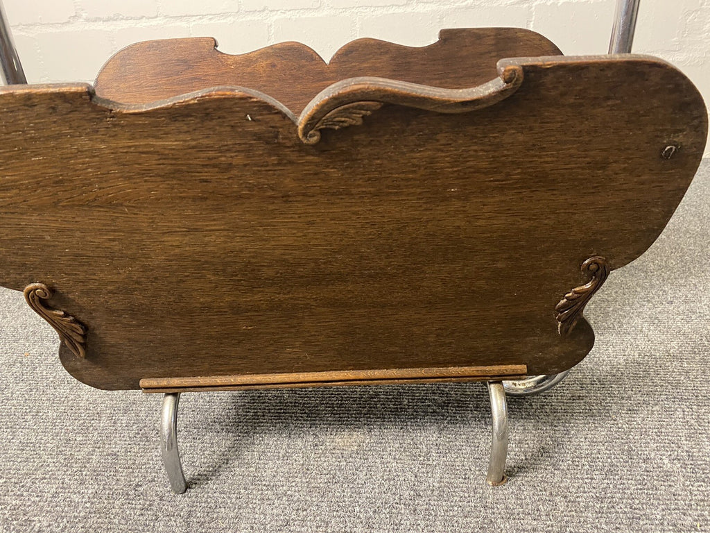 Beistelltisch Rauchertisch Zeitungsständer Stahlrohrmöbel Chrom Bauhaus Art Deco