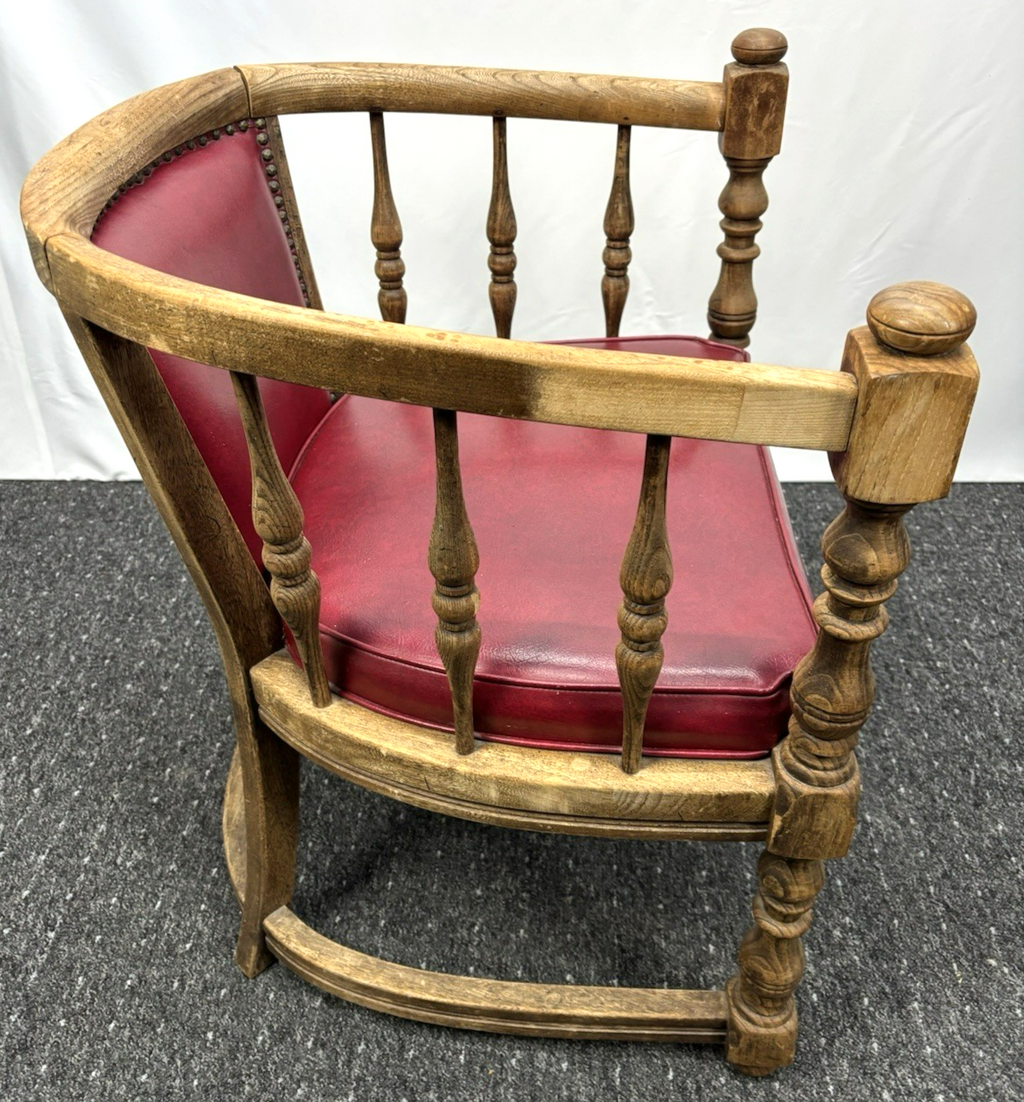 1 von 2 Gründerzeit Armlehnstuhl Art Deco Büro Massivholz Antik