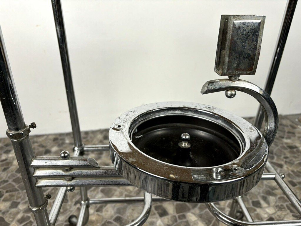 Rauchertisch Stahlrohr Beistelltisch Art Deco Bauhaus schwenkbar