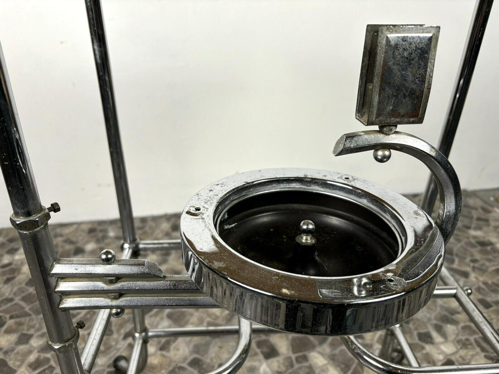 Rauchertisch Stahlrohr Beistelltisch Art Deco Bauhaus schwenkbar