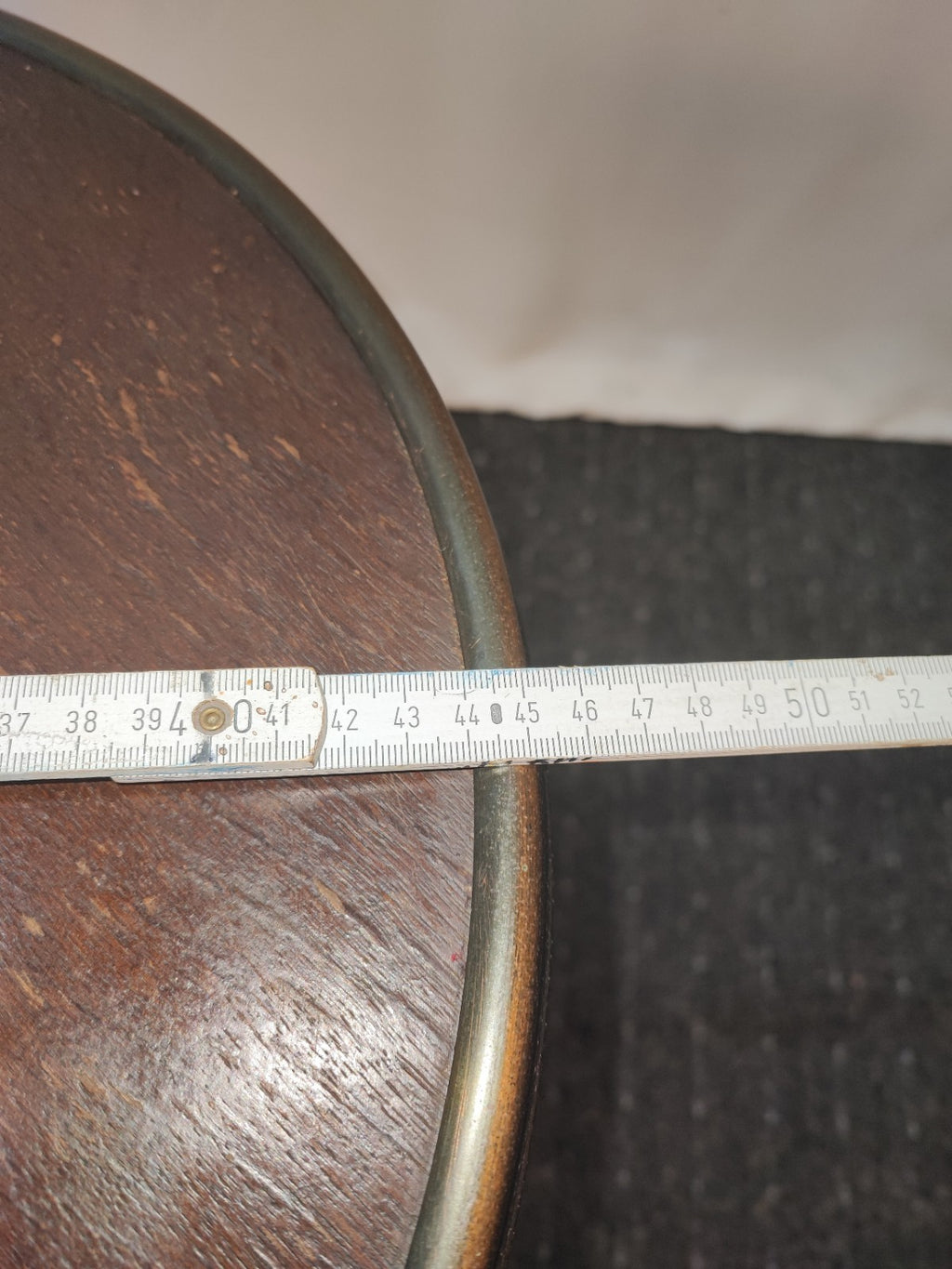 Vintage Guéridon Beistelltisch Säulentisch Holz Bronze Patina Historismus Antik