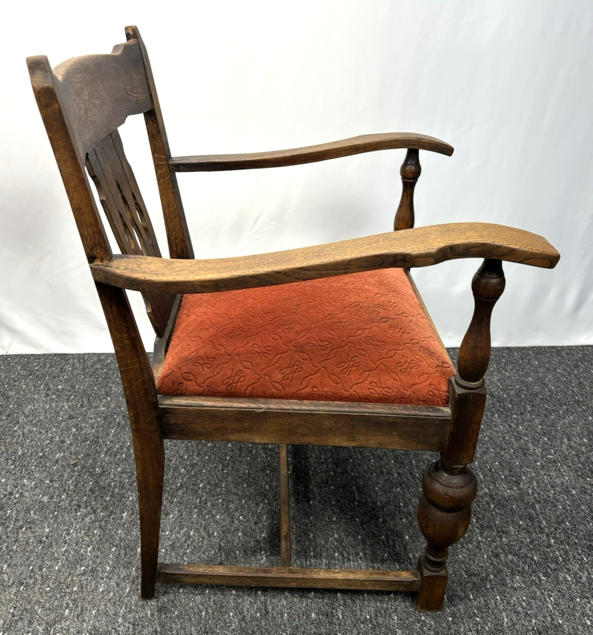 1 von 2 Esszimmer Armlehnstuhl Eiche massiv Art Deco Bauhaus Antik