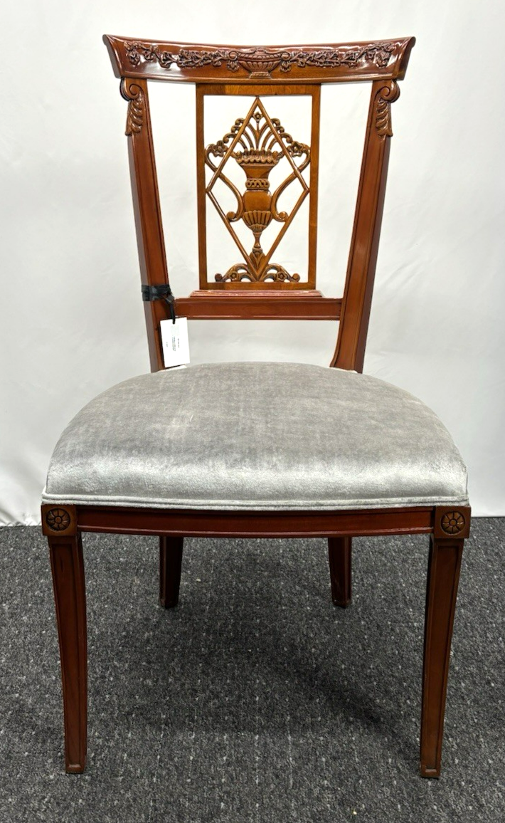 1 von 2 franz. Stilmöbel Stuhl Vintage Esszimmer Schreibtisch Holz Mahagonifarbe