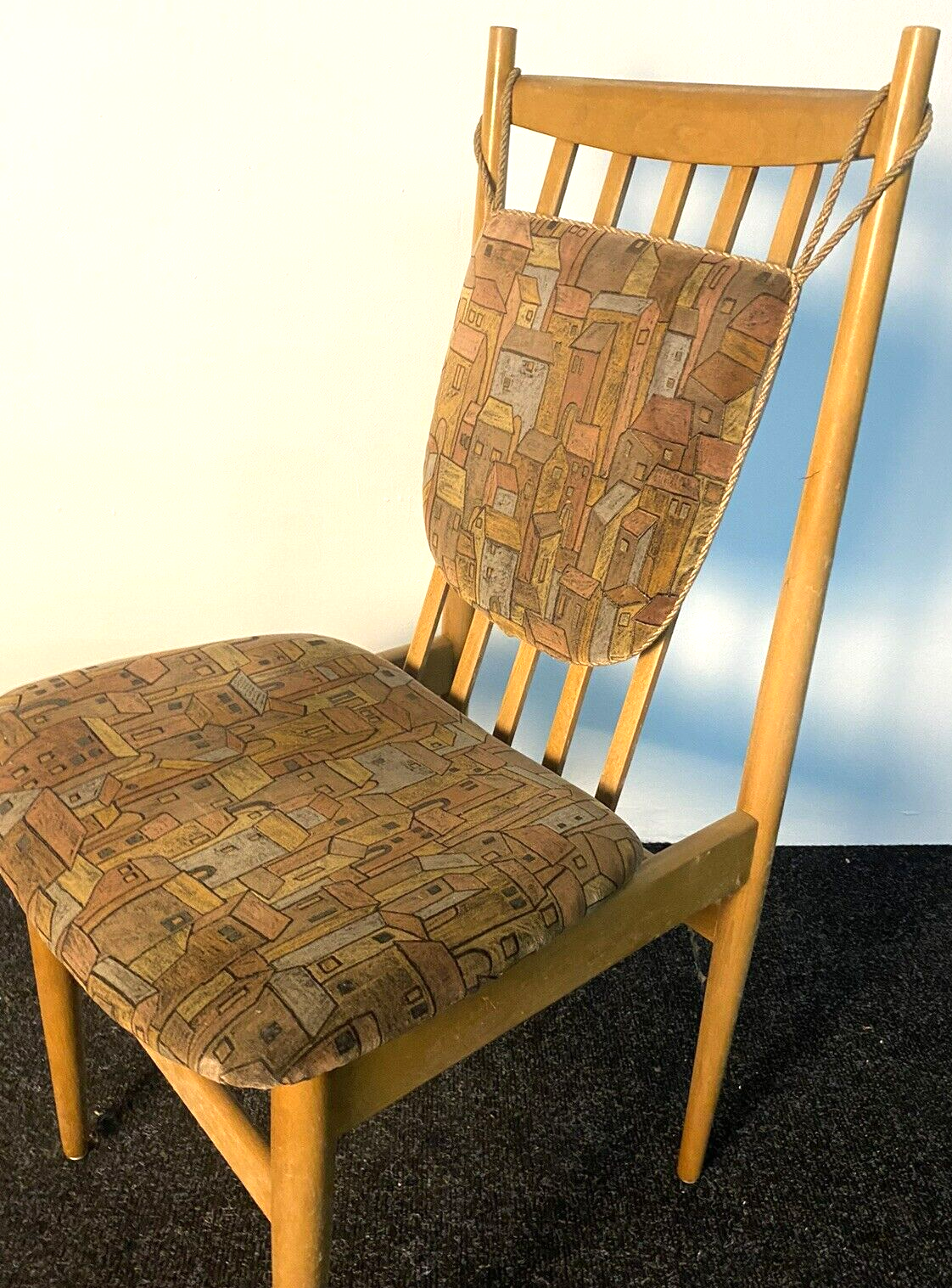 1 von 4  Midcentury Casalla Stuhl, Esszimmer, Küche, Vintage, Art Deco