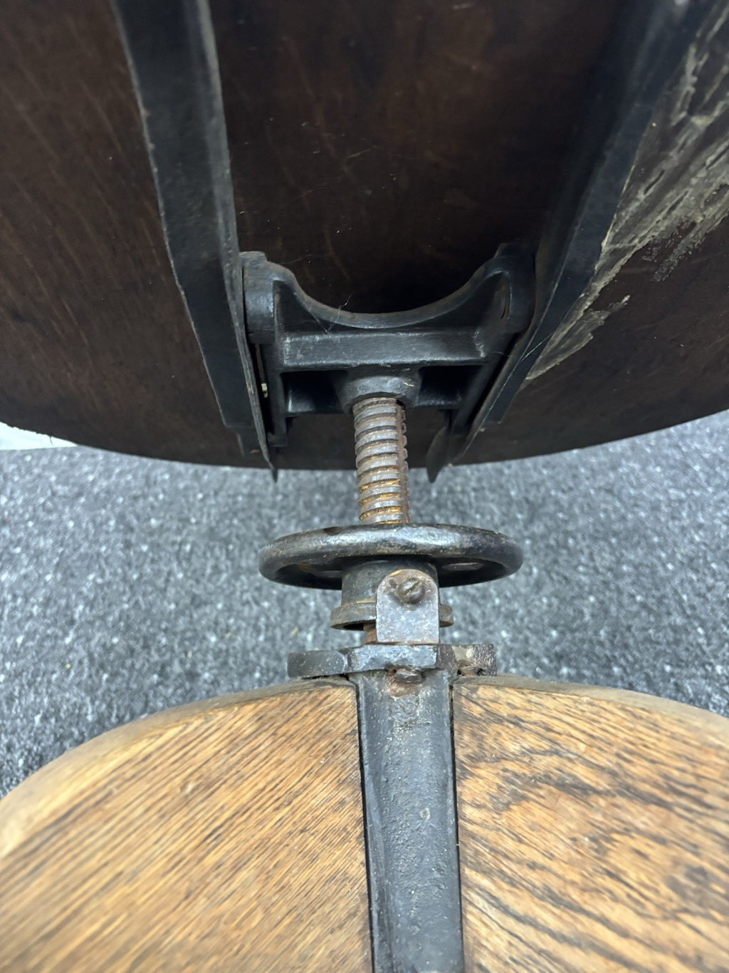 Amerikanischer Drehstuhl Büro Schreibtisch Officechair Art Deco Antik