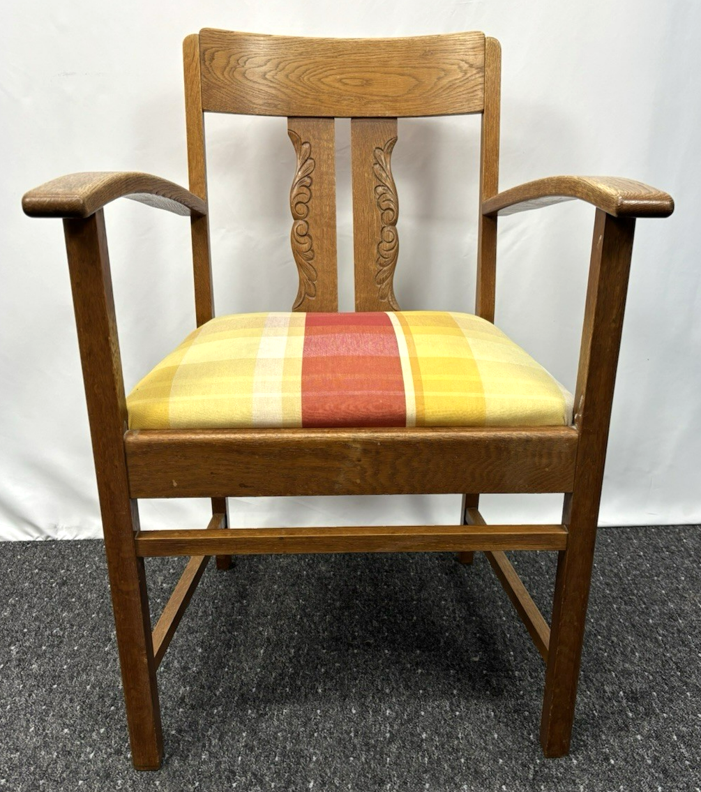 Armlehnstuhl Art Deco Vintage Büro Holzschnitzarbeiten