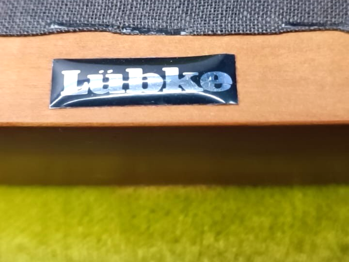 4er Set Armlehnstuhl von Lübke Vintage Esszimmer Buchenholz Art Deco