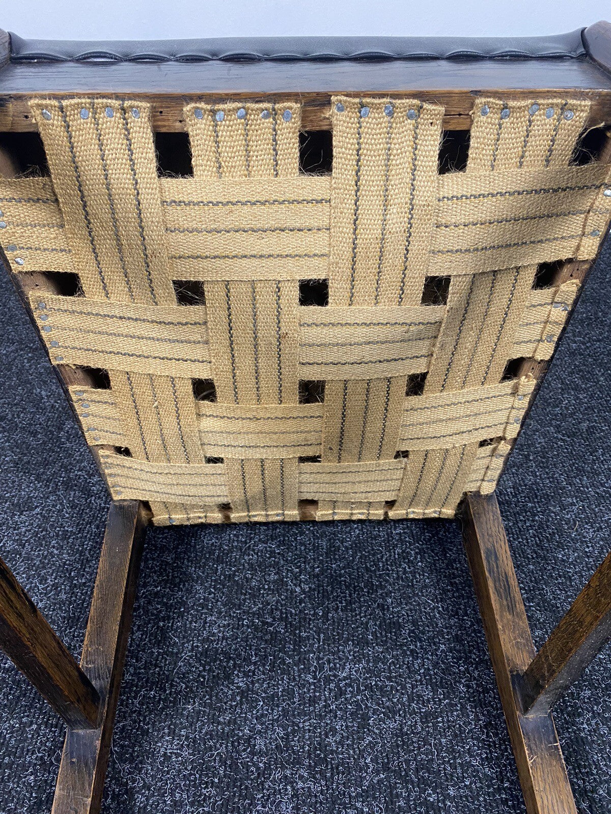 1 von 2  Esszimmerstuhl/ Küche ArtDeco Eiche Neu Gepolstert schwarz Vintage