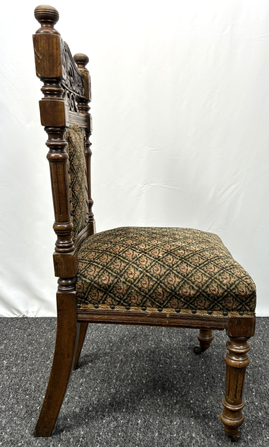 6er Stuhlset Esszimmer Antik Barock Art Deco Massivholz Schnitzarbeiten rollbar