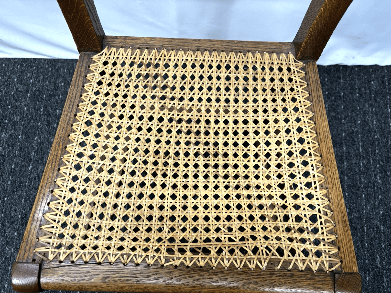 Antiker Holzstuhl mit Wiener Geflecht – Art Deco , Vintage, Küche, Büro, Kaffee