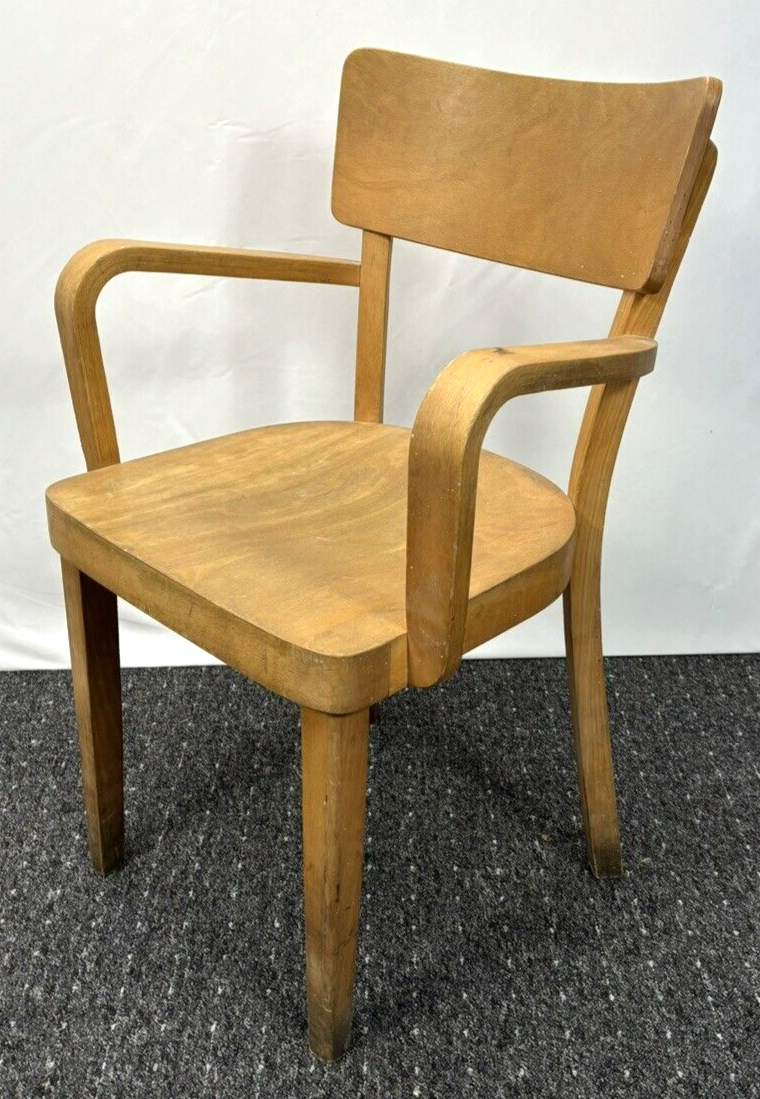 Armlehnstuhl Massivholz Kiefer Büro Küche Esszimmer Art Deco Vintage