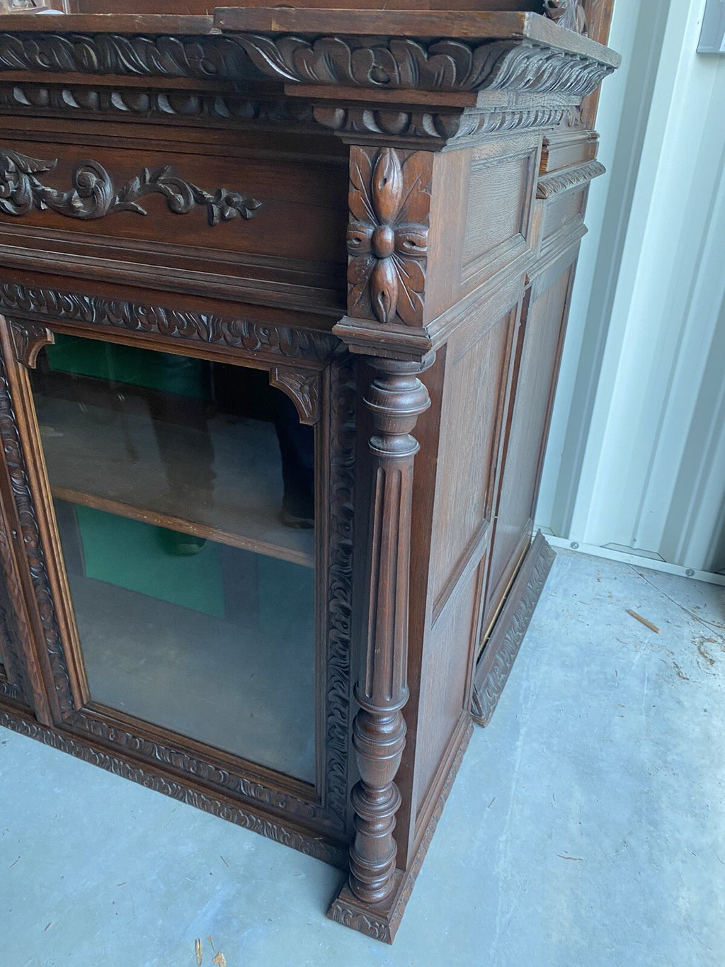 Prachtvoller Antiker Buffetschrank | Gründerzeit Aufsatzbuffet | Eiche massiv |