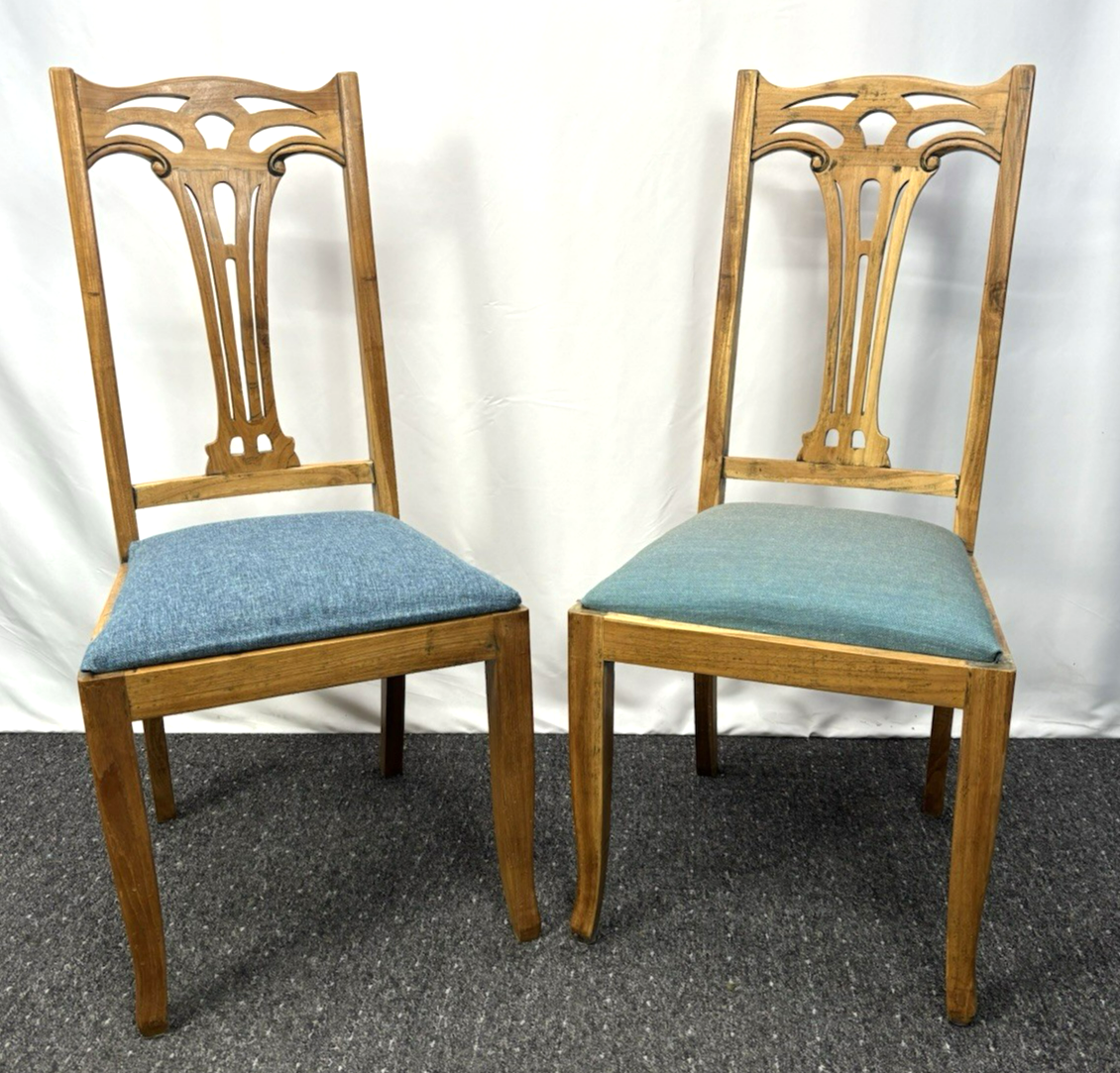 1 von 2 Stuhl Jugendstil  H.S. Furni Hochlehner Esszimmer Art Deco Art Nouveau