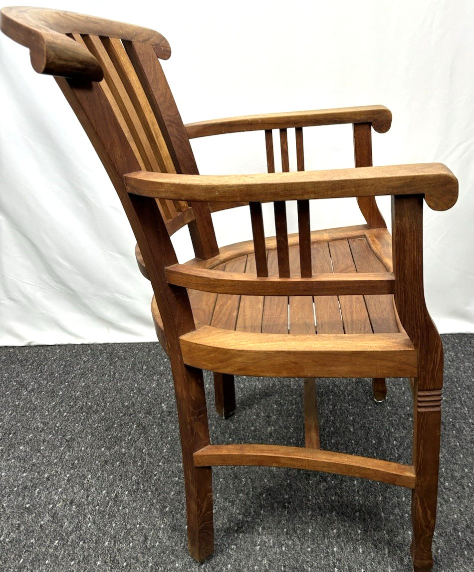 1 von 6 Massivholz Armlehnstuhl im Kolonialstil Art Deco Antik Büro Schreibtisch