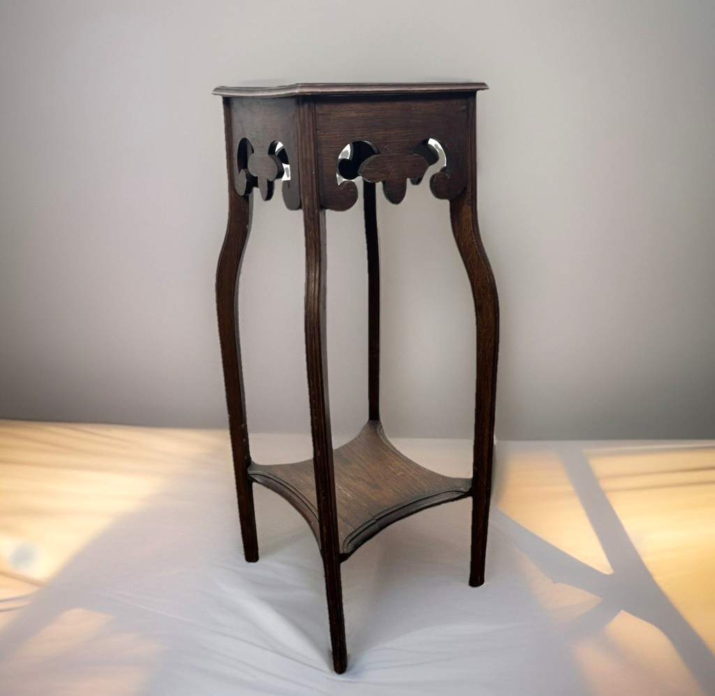 Blumensäule Blumentisch Beistelltisch Holz Art Deco Antik