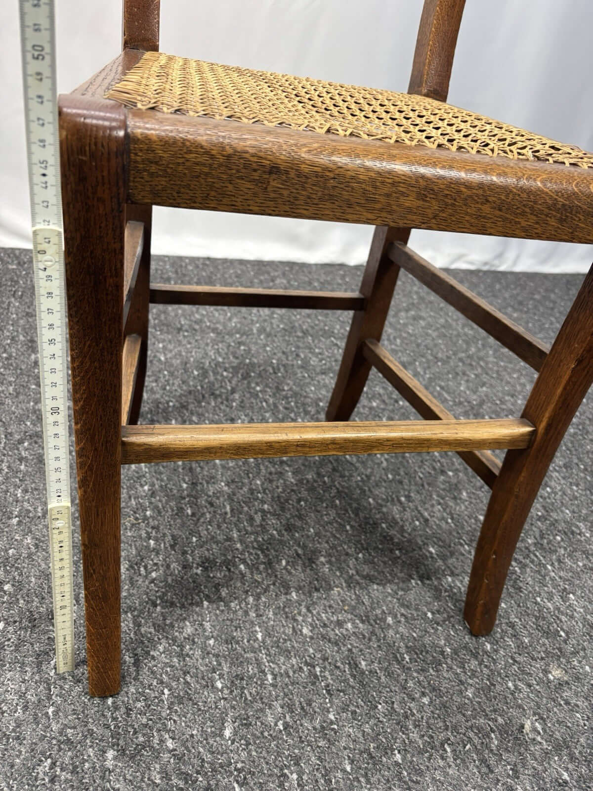 Antiker Holzstuhl mit Wiener Geflecht – Art Deco , Vintage, Küche, Büro, Kaffee