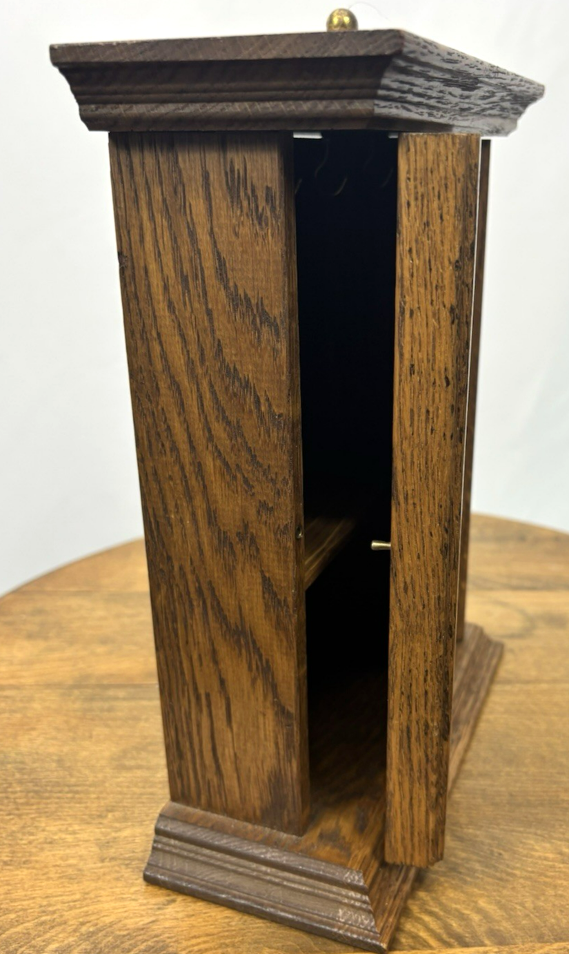 alter Schlüsselkasten mit Spiegeltüre Holz Art Deco Vintage