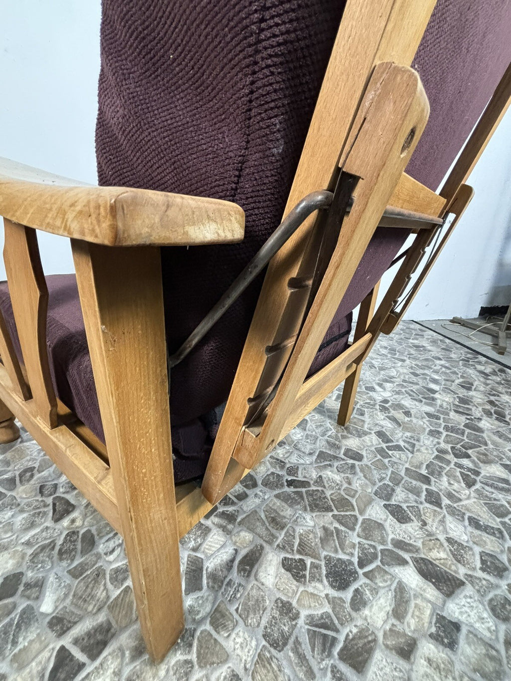 Sessel Lounge Rauchersessel Sitzmaschine  Wohnzimmer Vintage Dicker Polsterstoff