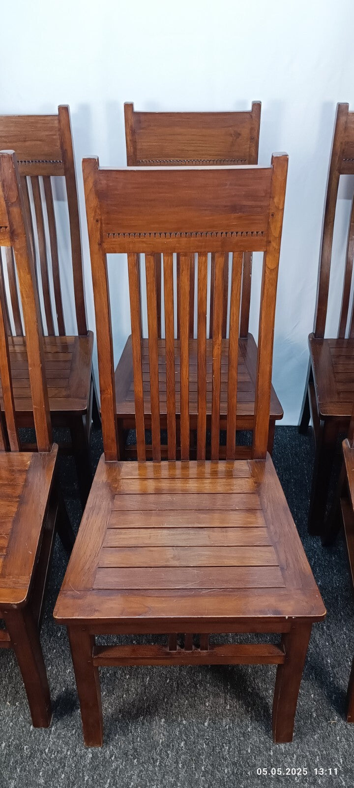 1 von 5 Landhaus Stuhl Kolonial Stil  Büro Schreibtisch Massivholz Esszimmer