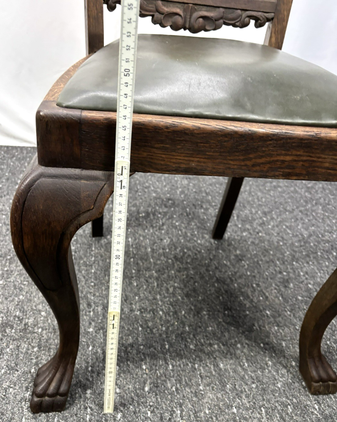 Landhaus Stuhl Massivholz Antik Art Deco Holzschnitzarbeiten Büro Schreibtisch