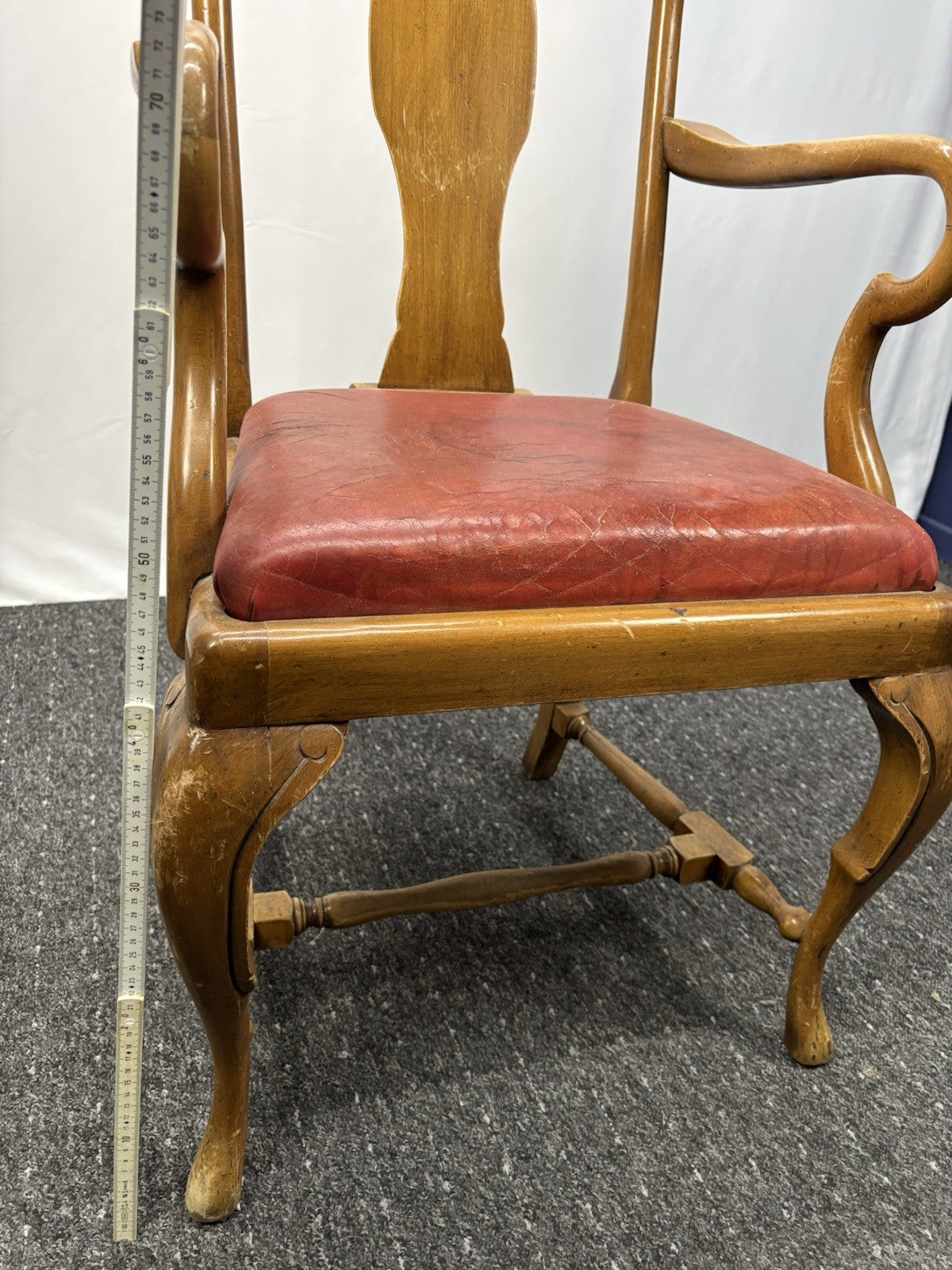 1 von 3 Armlehnstuhl Barock/ Rokoko Büro Schreibtisch Art Deco Leder