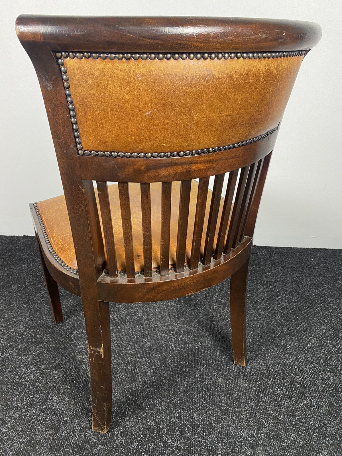 1 von 2 Hochlehnstuhl ArtDeco Leder extra breit, Büro, Esszimmer