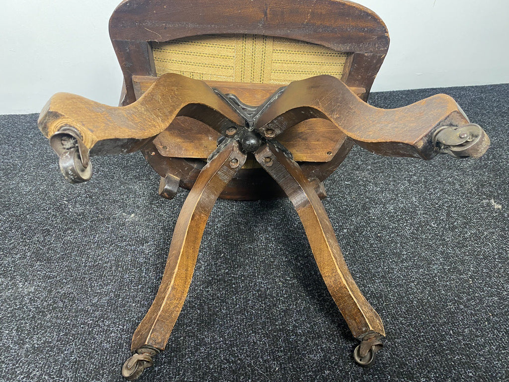 Amerikanischer Drehstuhl Officechair Büro Antik Art Deco