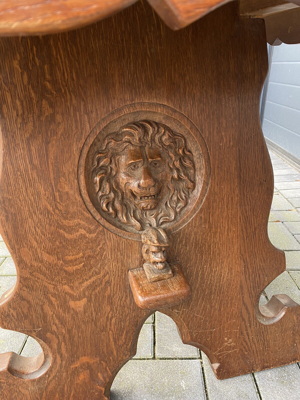 Tisch, Esstisch, Flämisch, Antik, Esszimmer, Holz Schnitzarbeiten