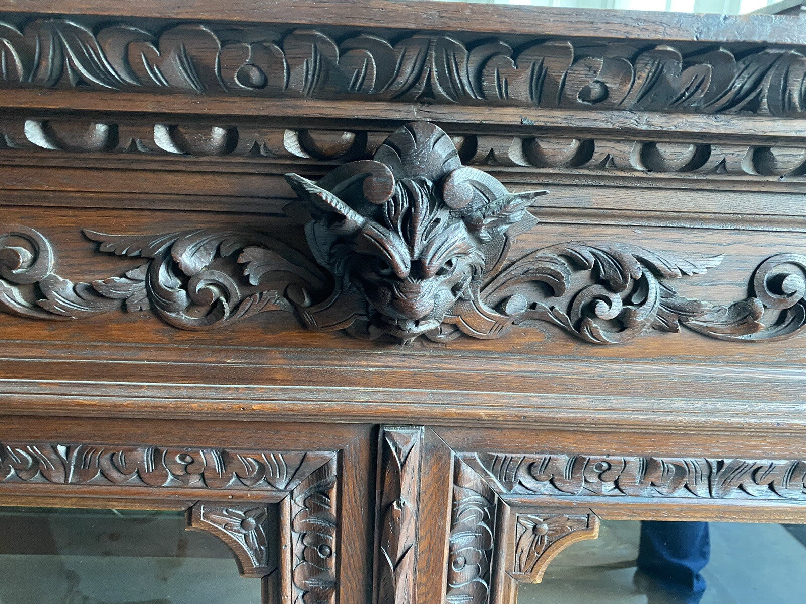 Prachtvoller Antiker Buffetschrank | Gründerzeit Aufsatzbuffet | Eiche massiv |