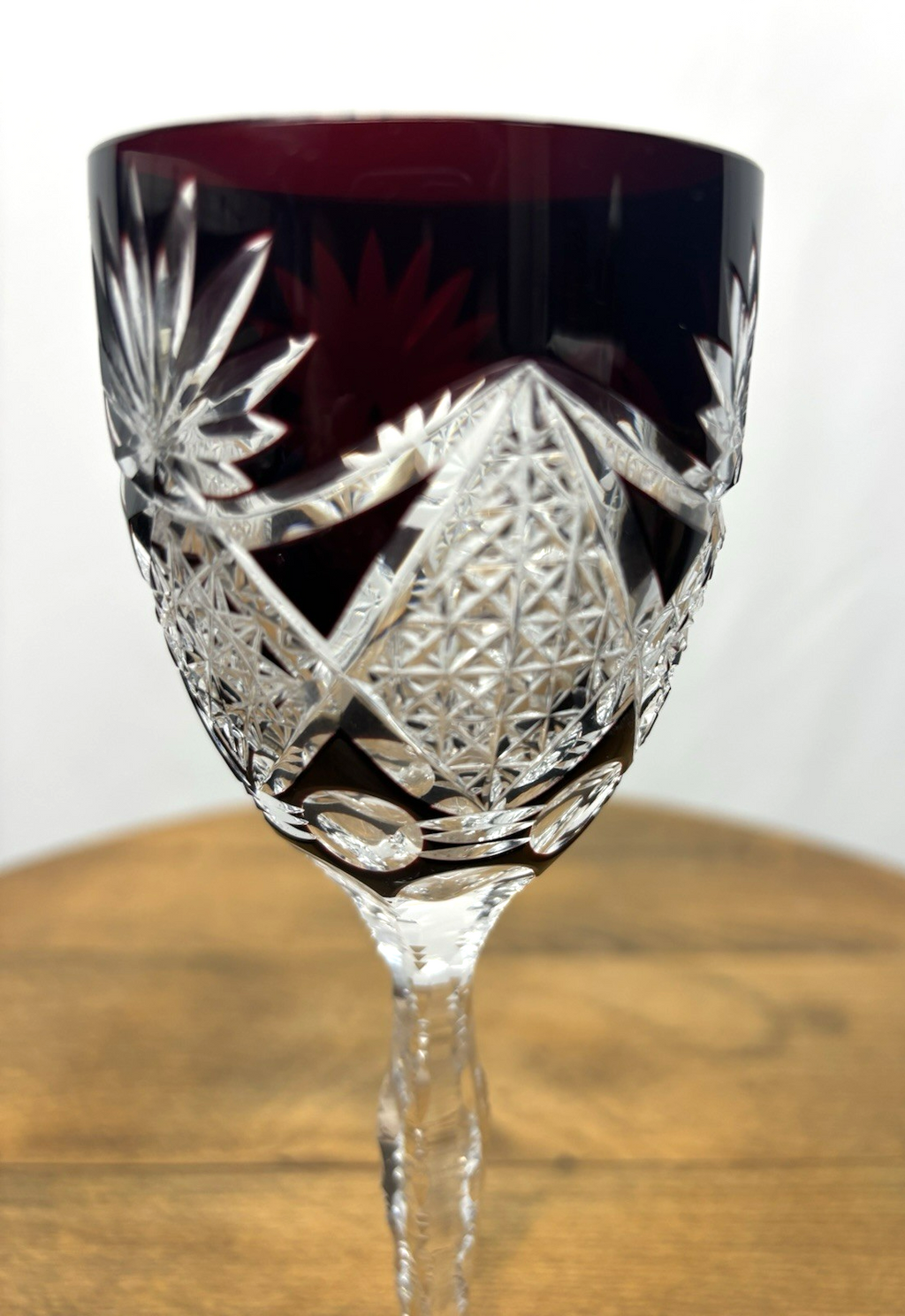 Römer Kristallglas Schwarz ca. 21 cm Stil Val Saint Lambert Baccarat