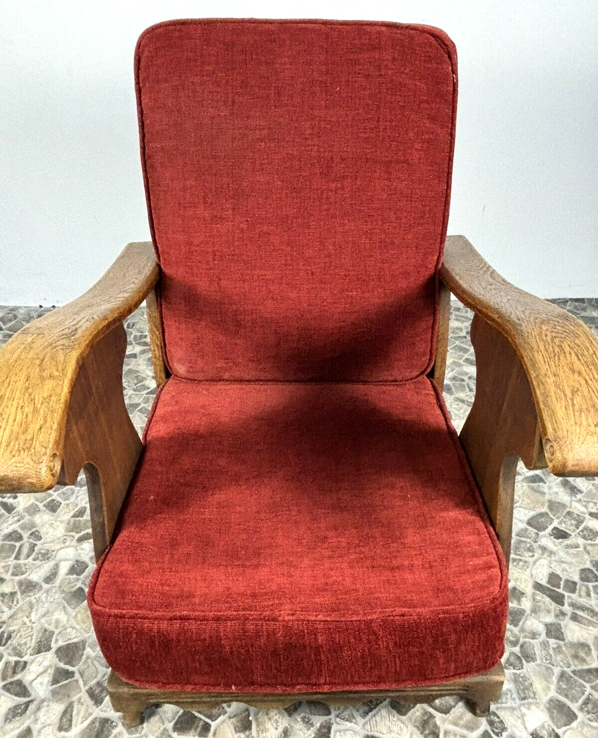 Fernsehsessel Rauchersessel Sitzmaschine Brutalist Art Deco Antik Massivholz
