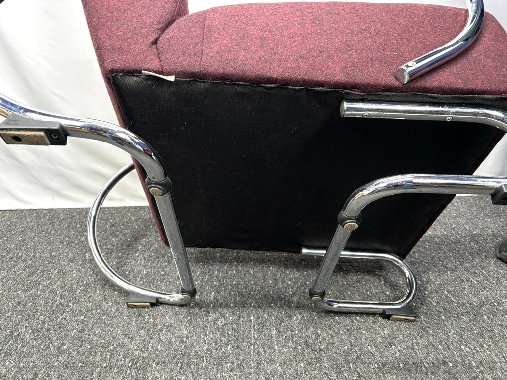 ORIGINAL DYKMEYER Sessel Stahlrohr neu bezogen Bauhaus Art Deco Polstersessel