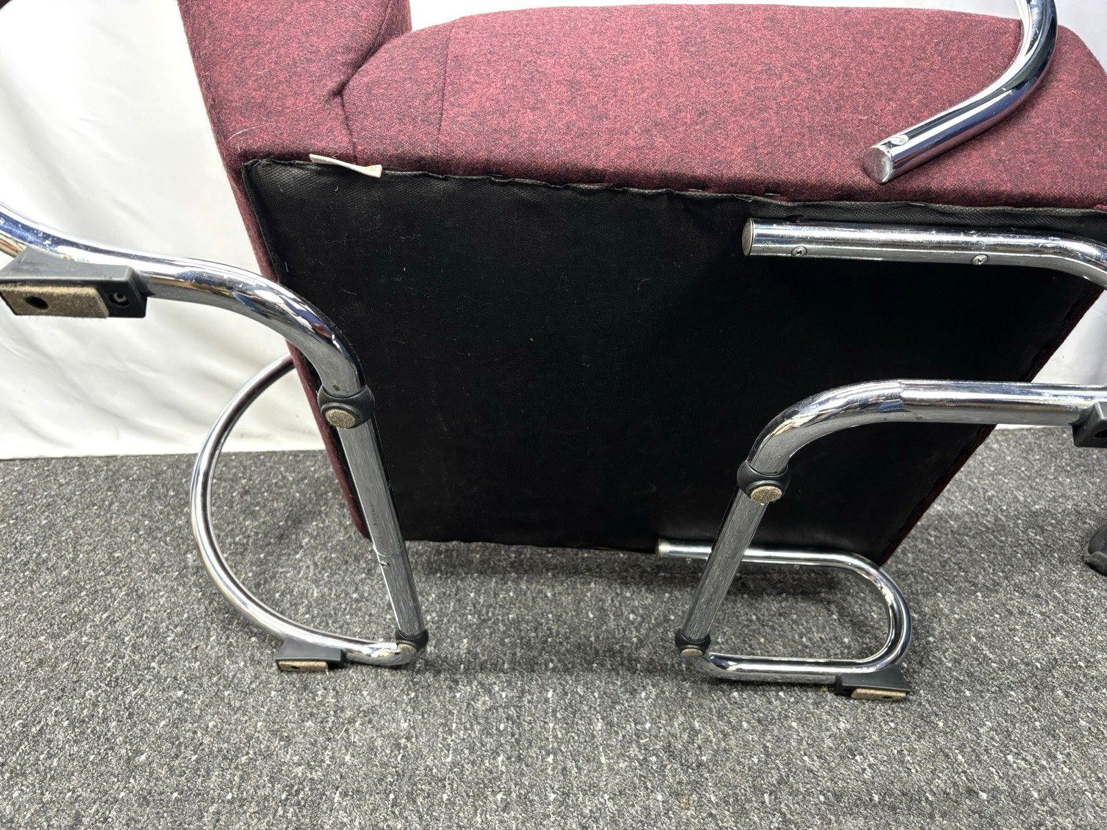 ORIGINAL DYKMEYER Sessel Stahlrohr neu bezogen Bauhaus Art Deco Polstersessel