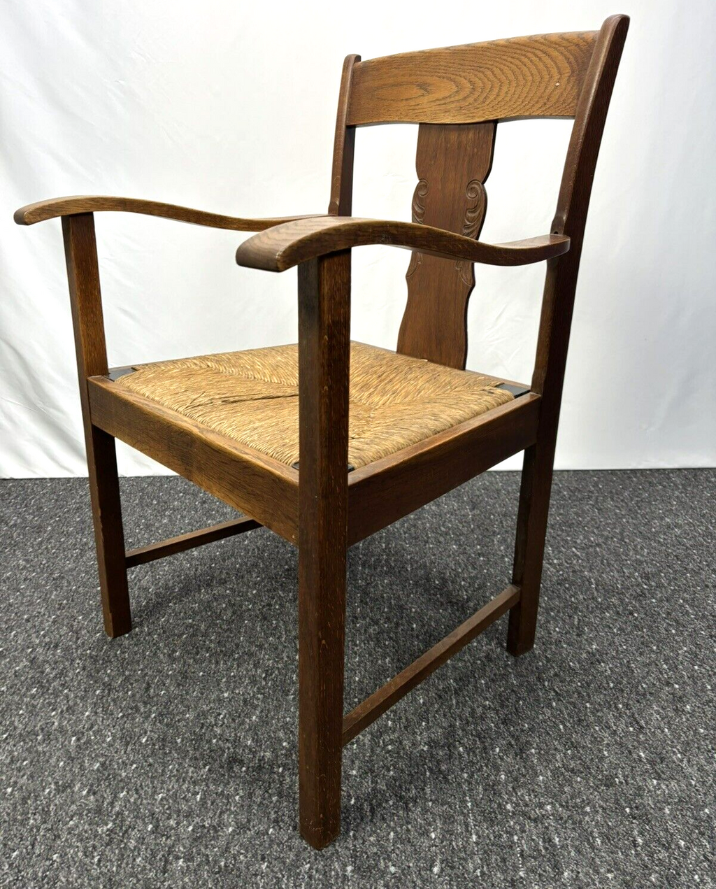 Armlehnstuhl Amsterdamer Schule Korbgeflecht Büro Art Deco Bauhaus Vintage