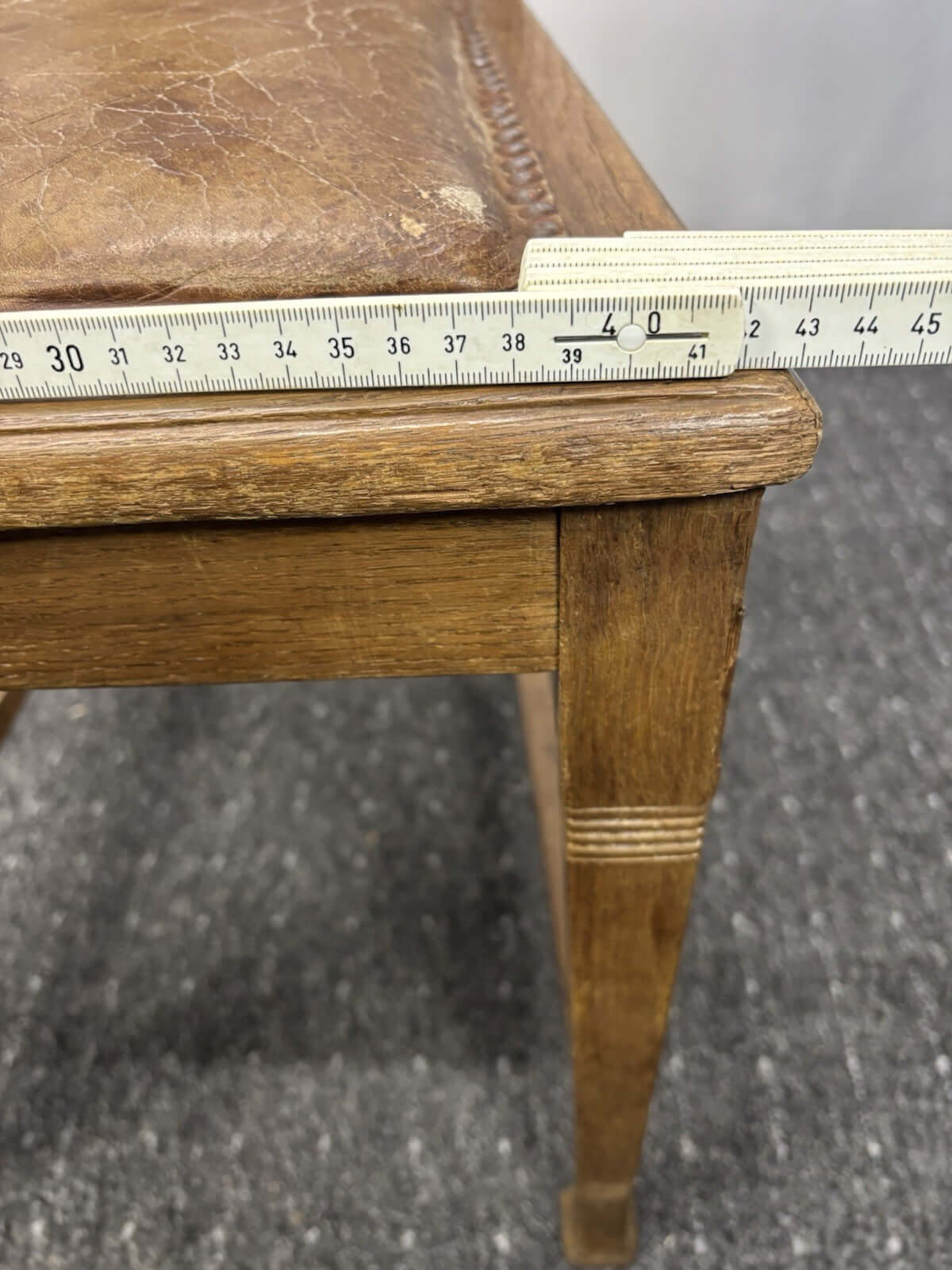 1 von 3  Bistrostuhl Kaffeehaus Art Deco Holz Leder zum Aufarbeiten