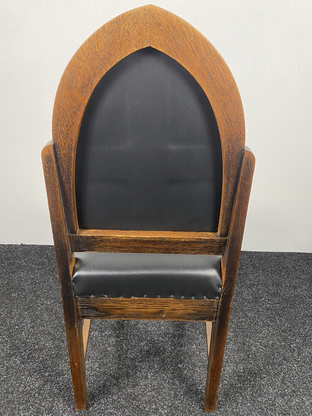 1 von 2  Esszimmerstuhl/ Küche ArtDeco Eiche Neu Gepolstert schwarz Vintage