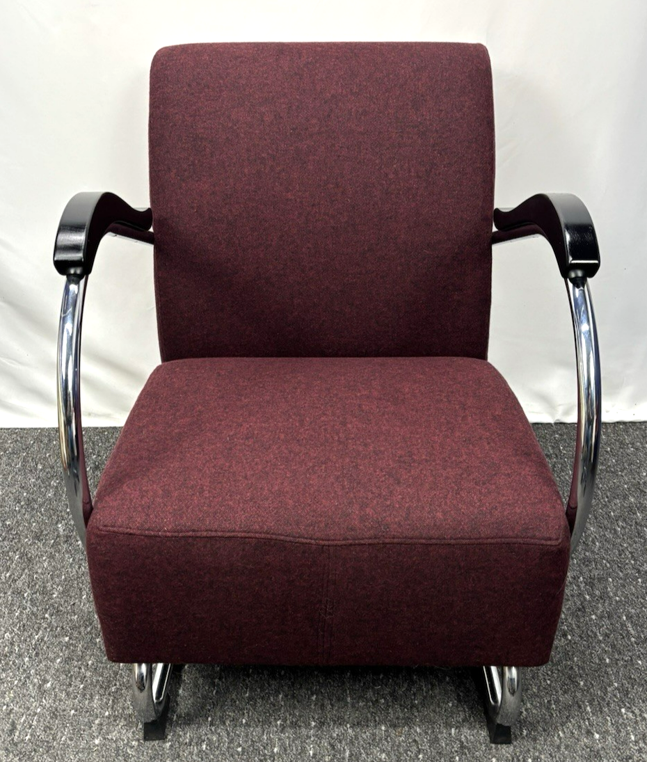 ORIGINAL DYKMEYER Sessel Stahlrohr neu bezogen Bauhaus Art Deco Polstersessel