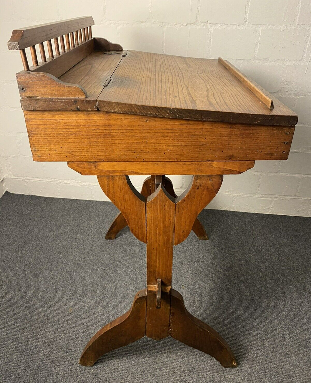 Antiker Holztisch, Schreibtisch, Massivholz, Sekretär, Zeichnentisch