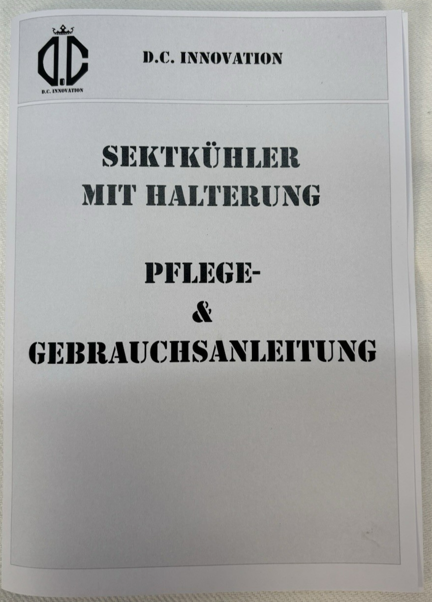Sektkühler Weinkühler mit Halter Edelstahl „Neu aus Restpostenverkauf“
