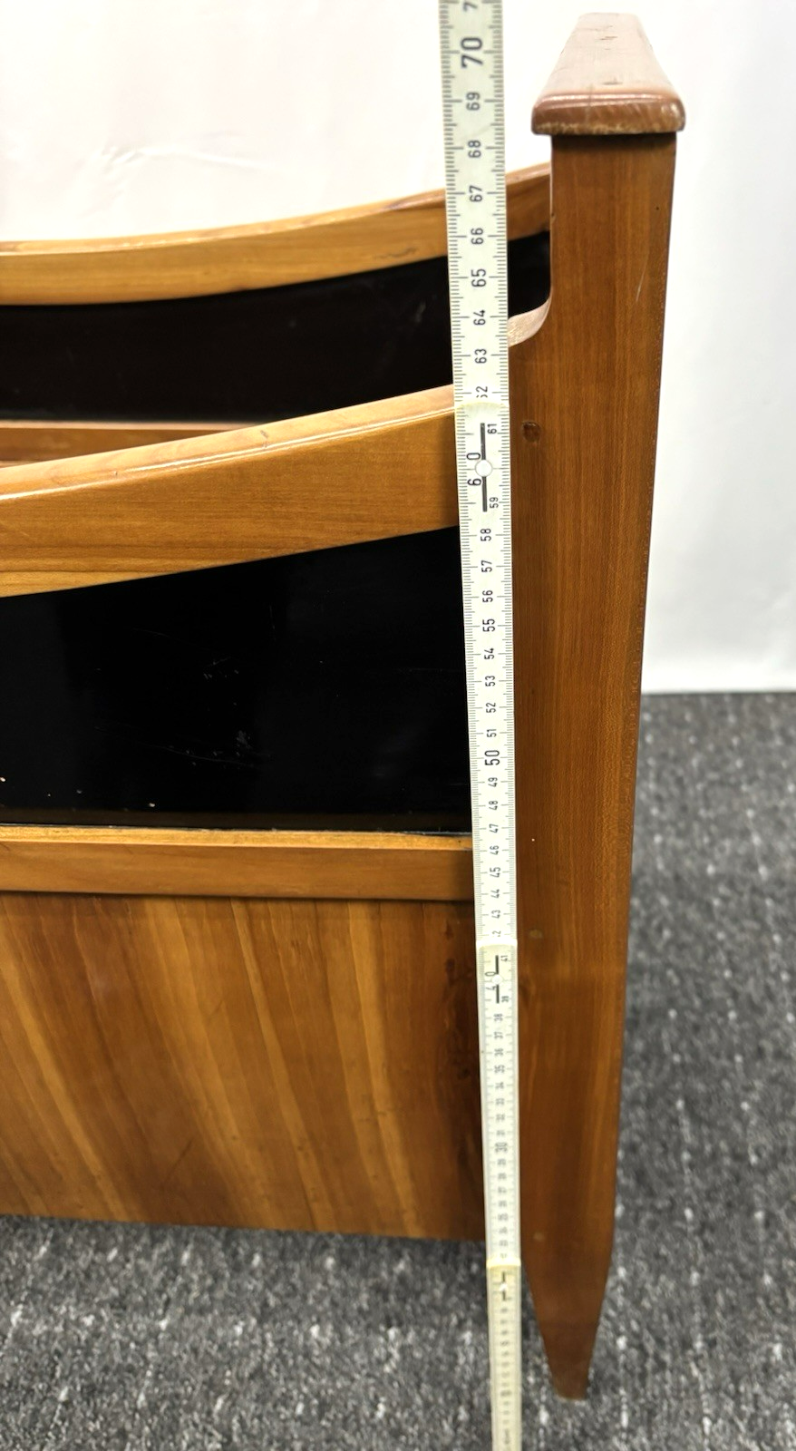 Kinderbett/ Puppenbett  Biedermeier mit Lattenrost Kirsche um 1850