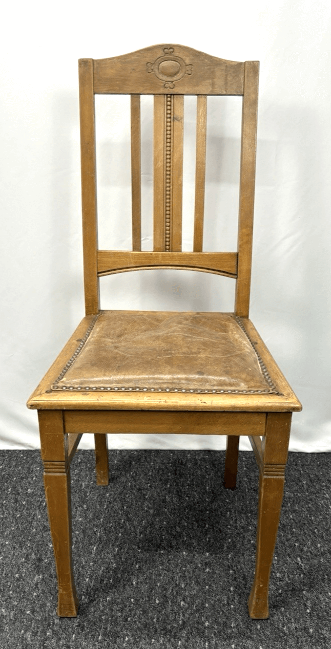 Esszimmerstuhl, Küchenstuhl, Beistellstuhl, Dekostuhl, Art Deco, Vintage, Holz