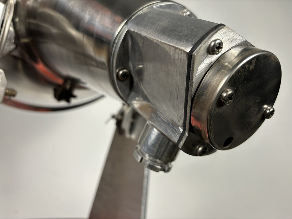 Suchscheinwerfer Alu/Edelstahl Schifffahrt Vintage Bauhaus Sanshin Senaku Dengli