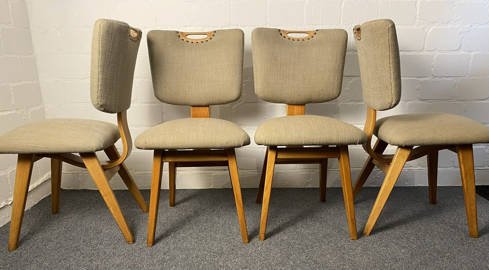 4 Esszimmerstühle  Mid-Century Stuhl  Küchenstuhl  Vintage Retro Skandinavien